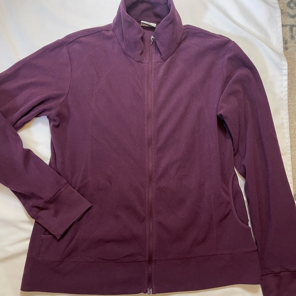 Columbia size medium purple lightweight fleece zip up jacket - Picture 2 of 6